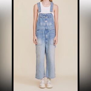 Denimist Relaxed Overalls Slouchy Free People Distressed Denim JINX Small